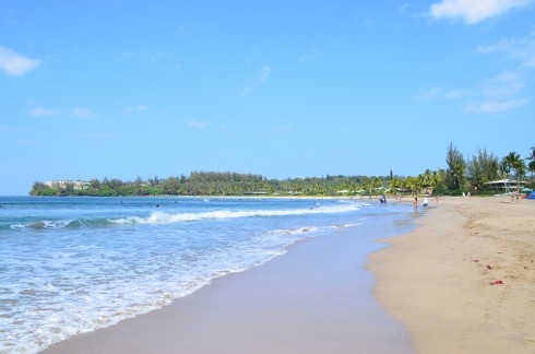 Hanalei Beach towards Princeville