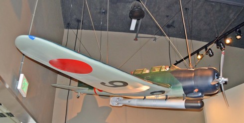 Model of a Japanese attack fighter used at Pearl Harbor