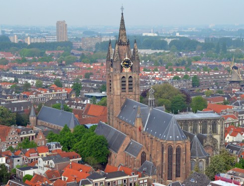 Oude Kerk from Niuewe Kerk steeple