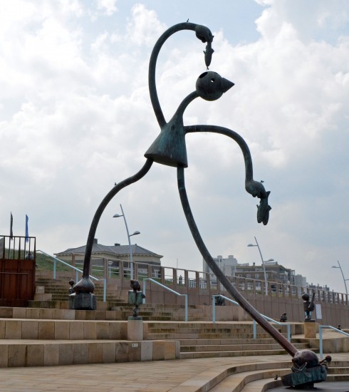 Whimsical figure, Scheveningen boardwalk