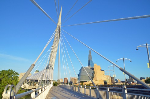 CMHR from Esplanade Riel