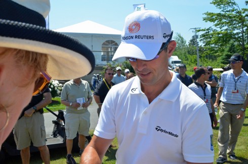 Mike Weir signing Alison's ticket