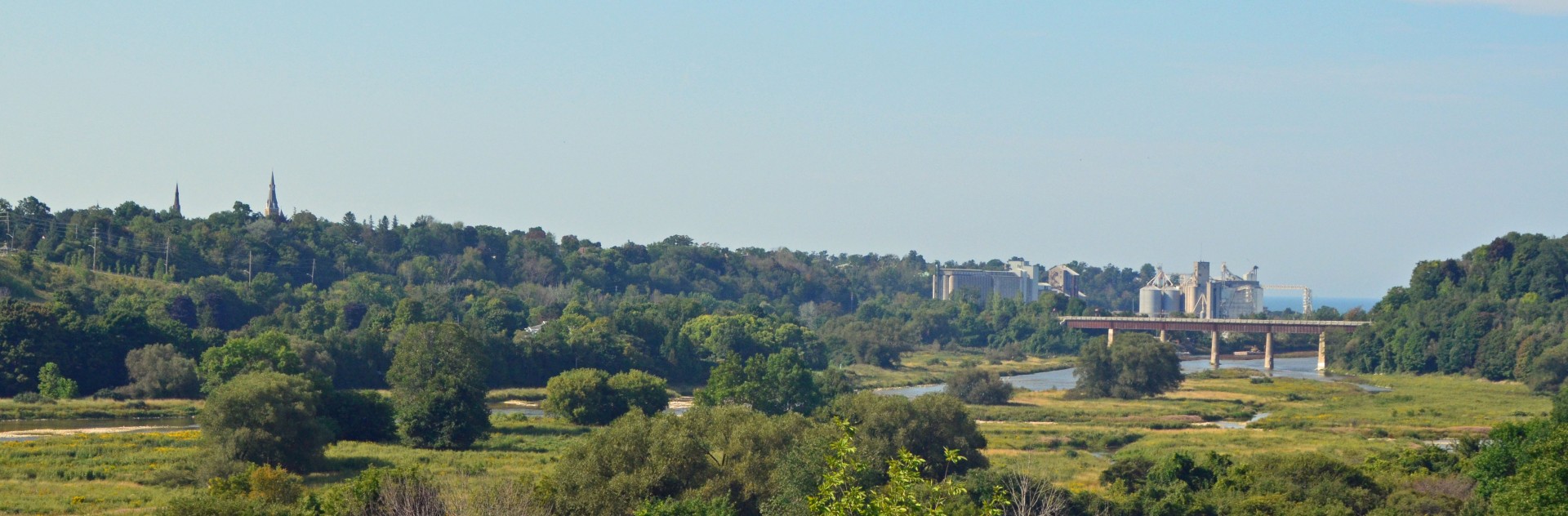 View of Goderich from below Dunlop Hill, Lake Huron area