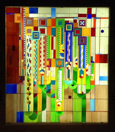 Frank Lloyd Wright stained glass from the Biltmore, Phoenix
