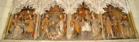 Amiens cathedral polychrome reliefs 