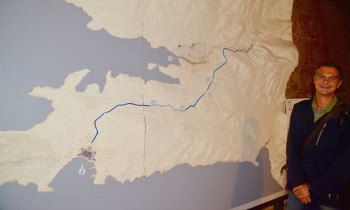 Dino with a map of Split and Salona