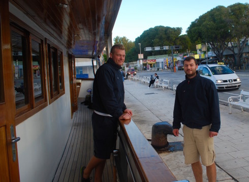 Mates Marko and Duje on the Split promenade 