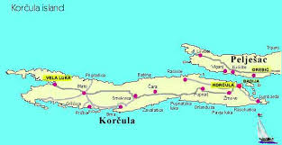 Korcula Croatia map