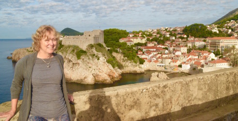 Alison on the walls of Dubrovnik