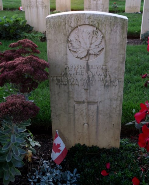 Private Ancel Cleland Hennigar, Cassino War Cemetery