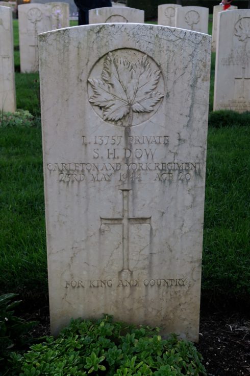 Private Samuel Howard Dow, Cassino War Cemetery
