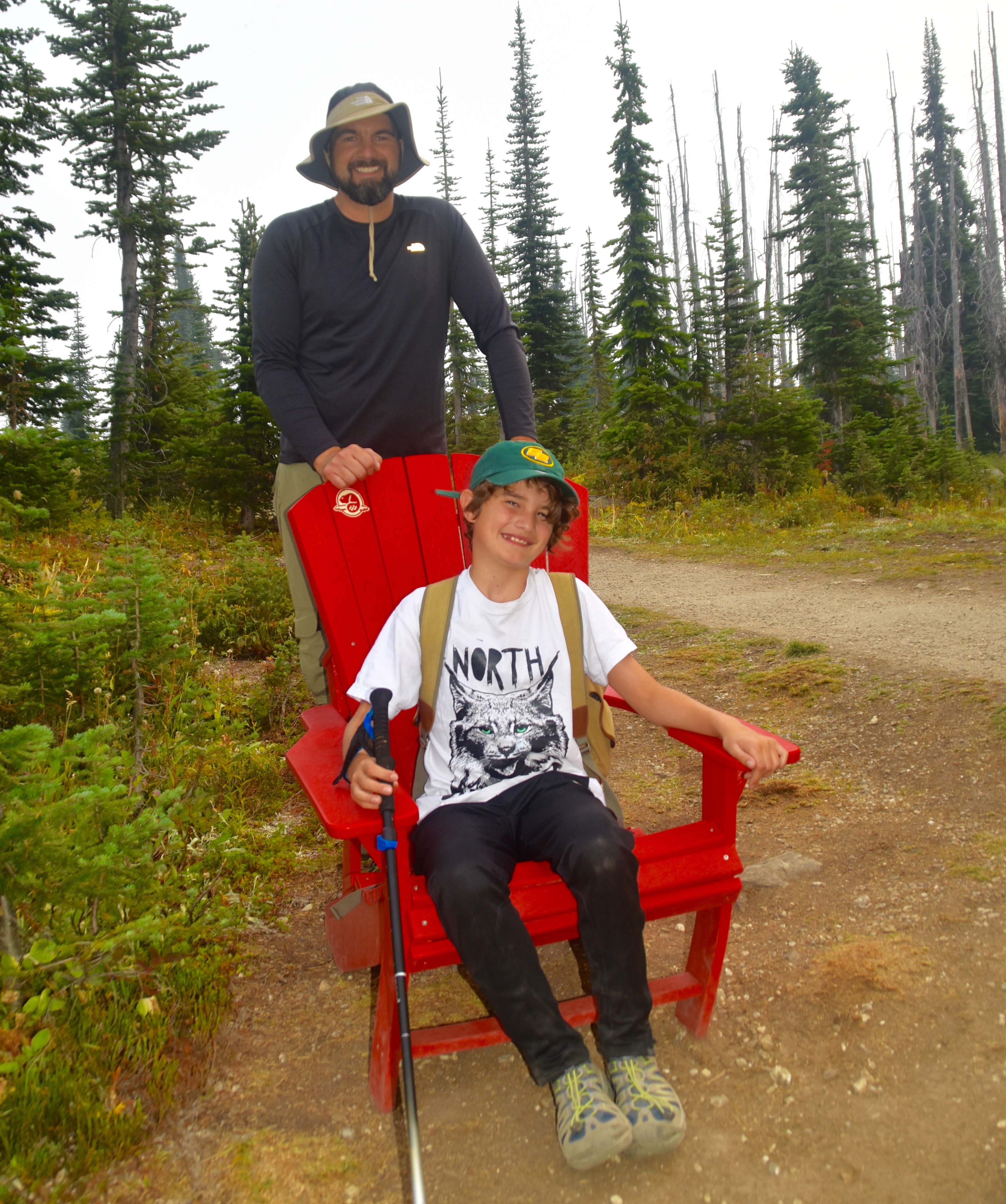 Alex & AJ and the Red Chair at Mount Revelstoke