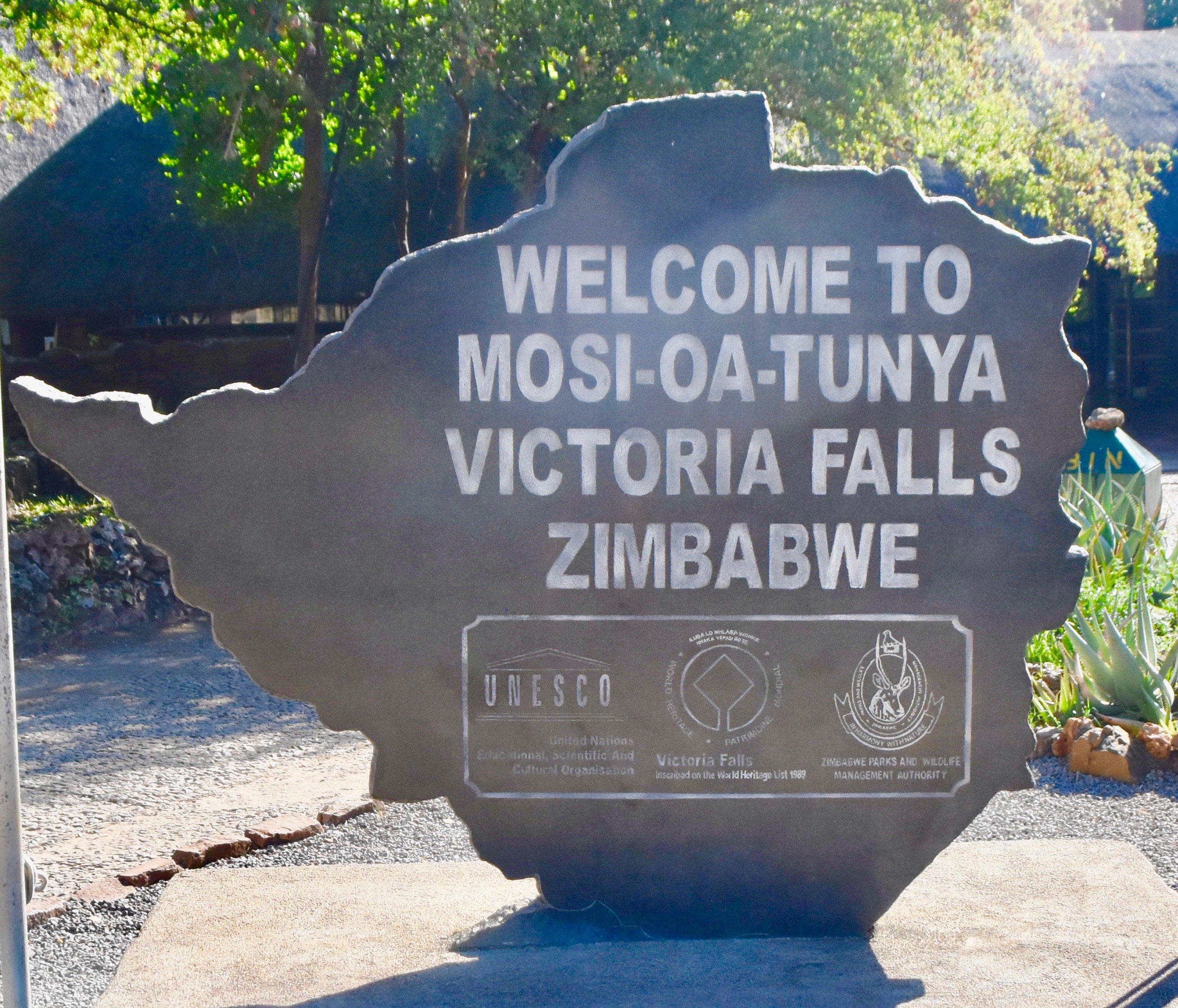 Victoria Falls Sign