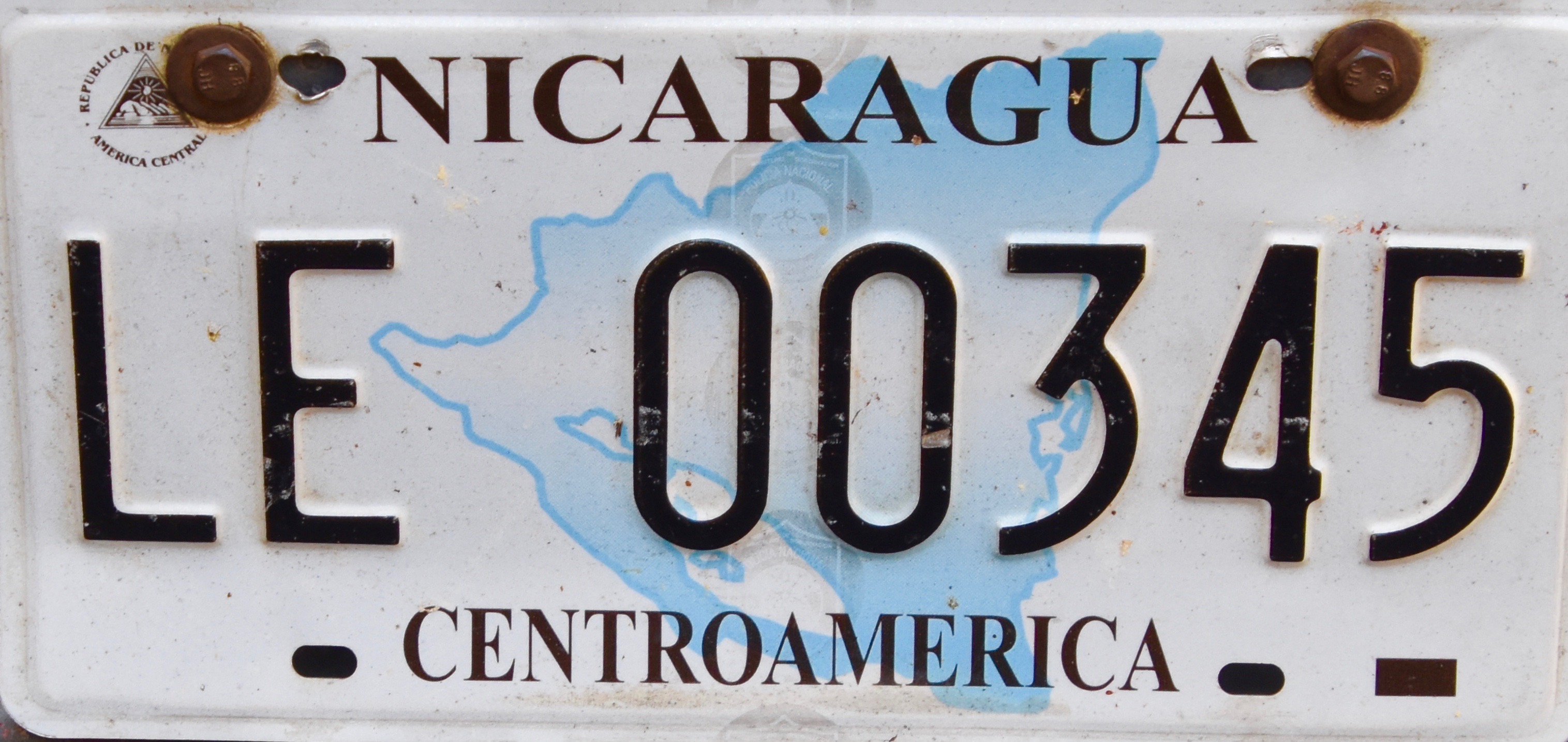 License Plate of Nicaragua