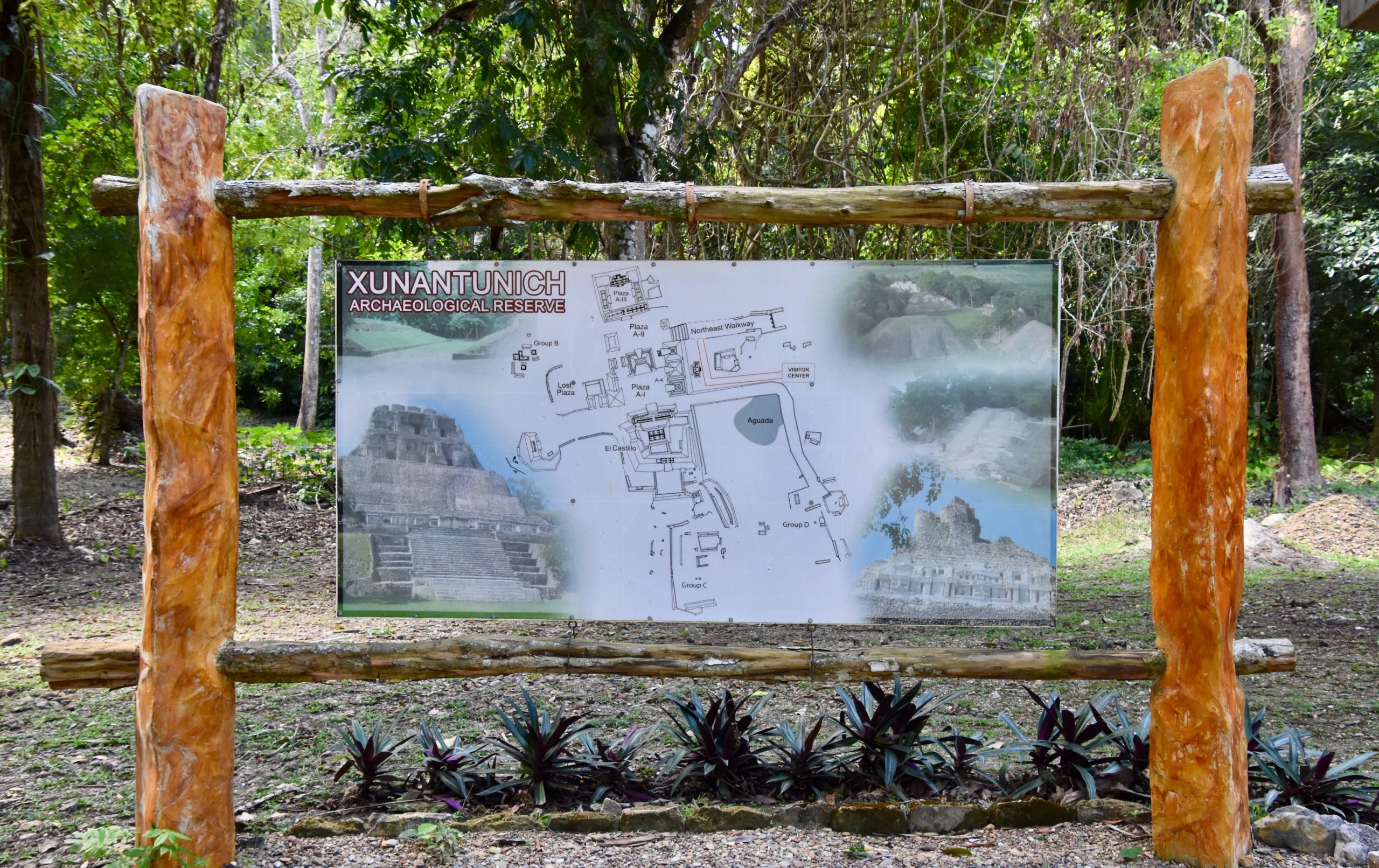 Xunantunich Site Map, Belize