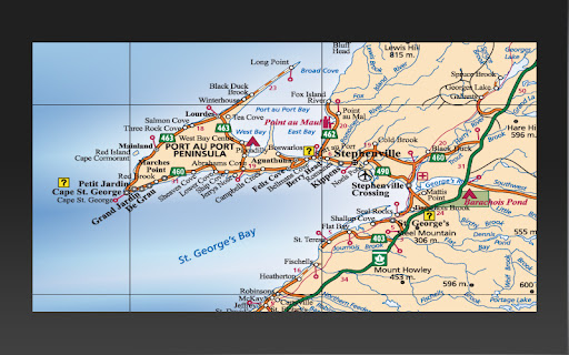 Port au Port Peninsula Map