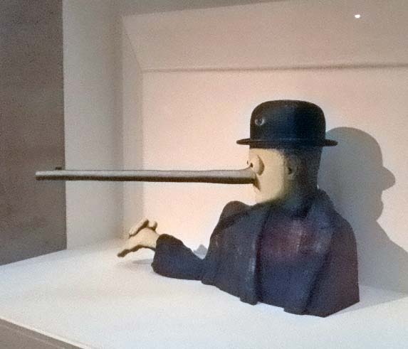 Man with Rifle Nose Magritte