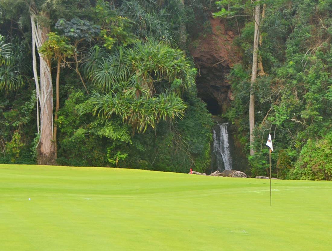 No 13 Green with Waterfall