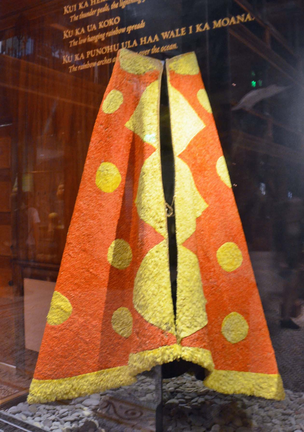 Bishop Museum - ceremonial feather robe 2