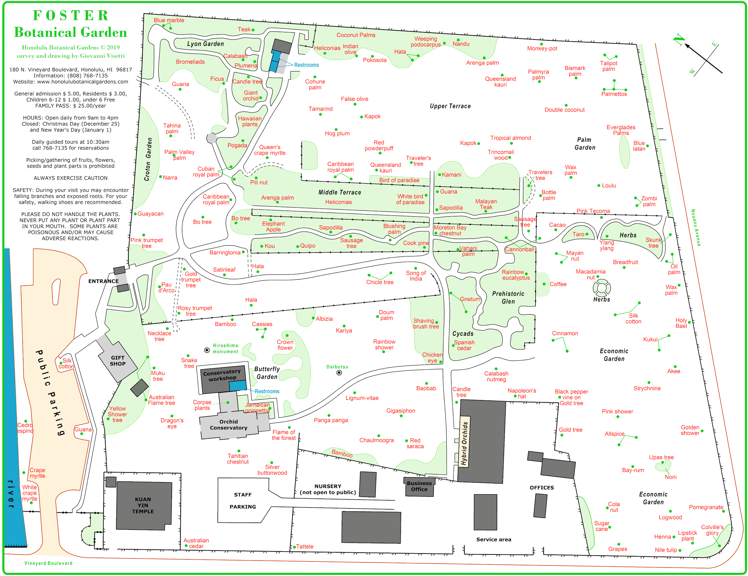 Map of Foster Gardens