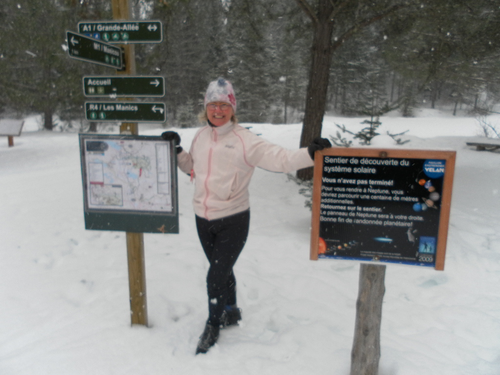 Alison among the Snowflakes at Mont Tremblant