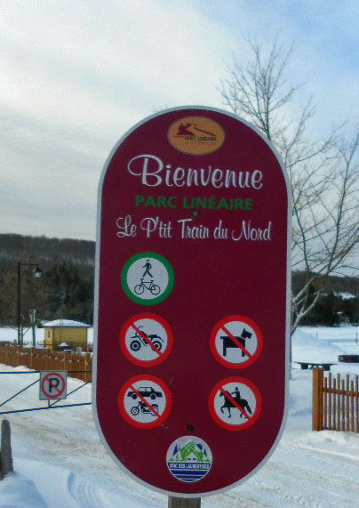 Petit Train du Nord Sign