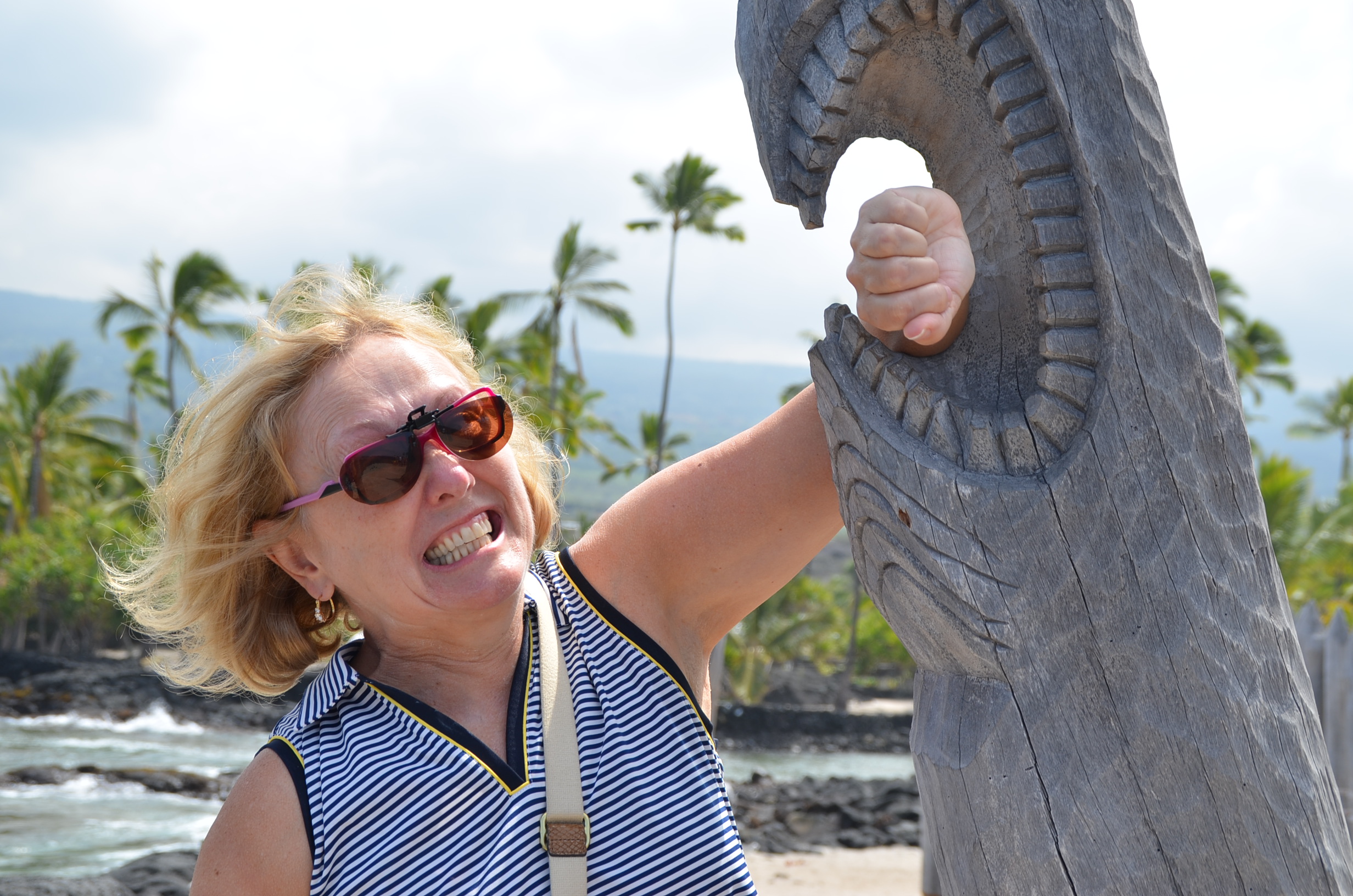 Bitten by a ki’i at Pu'uhonua O Honaunau