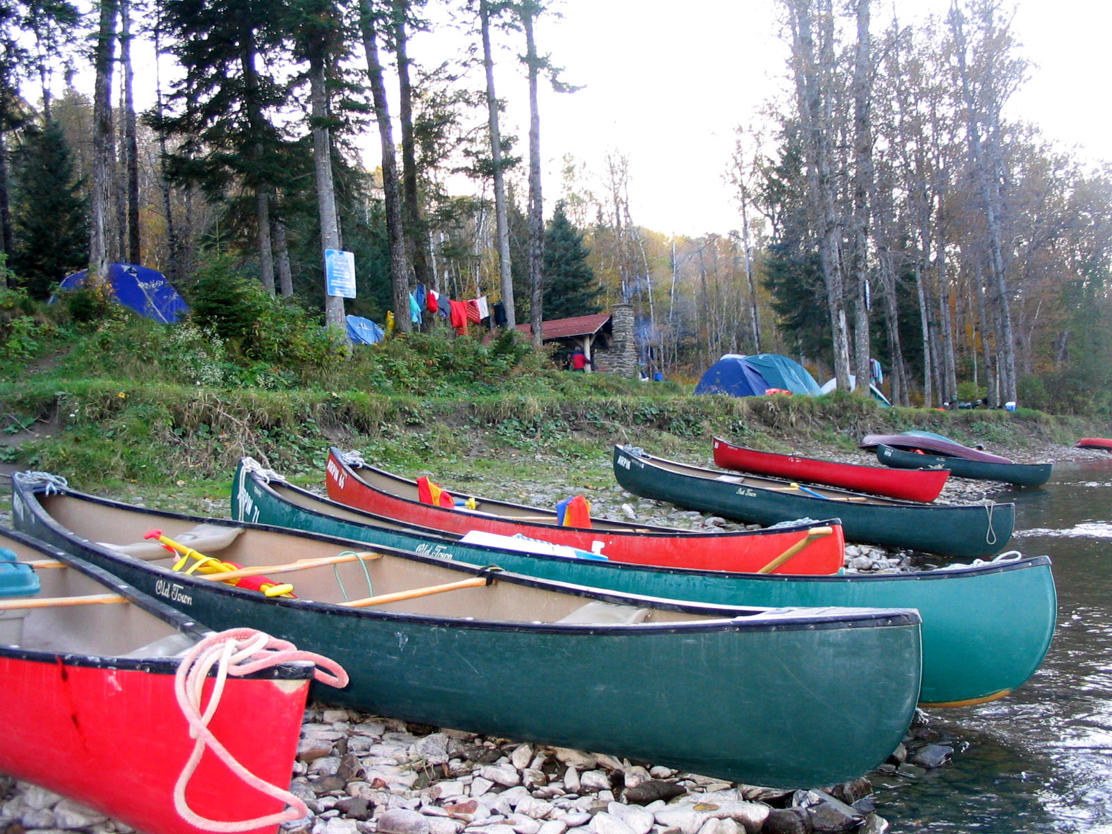 Old Town Canoes on the Restigouche banks