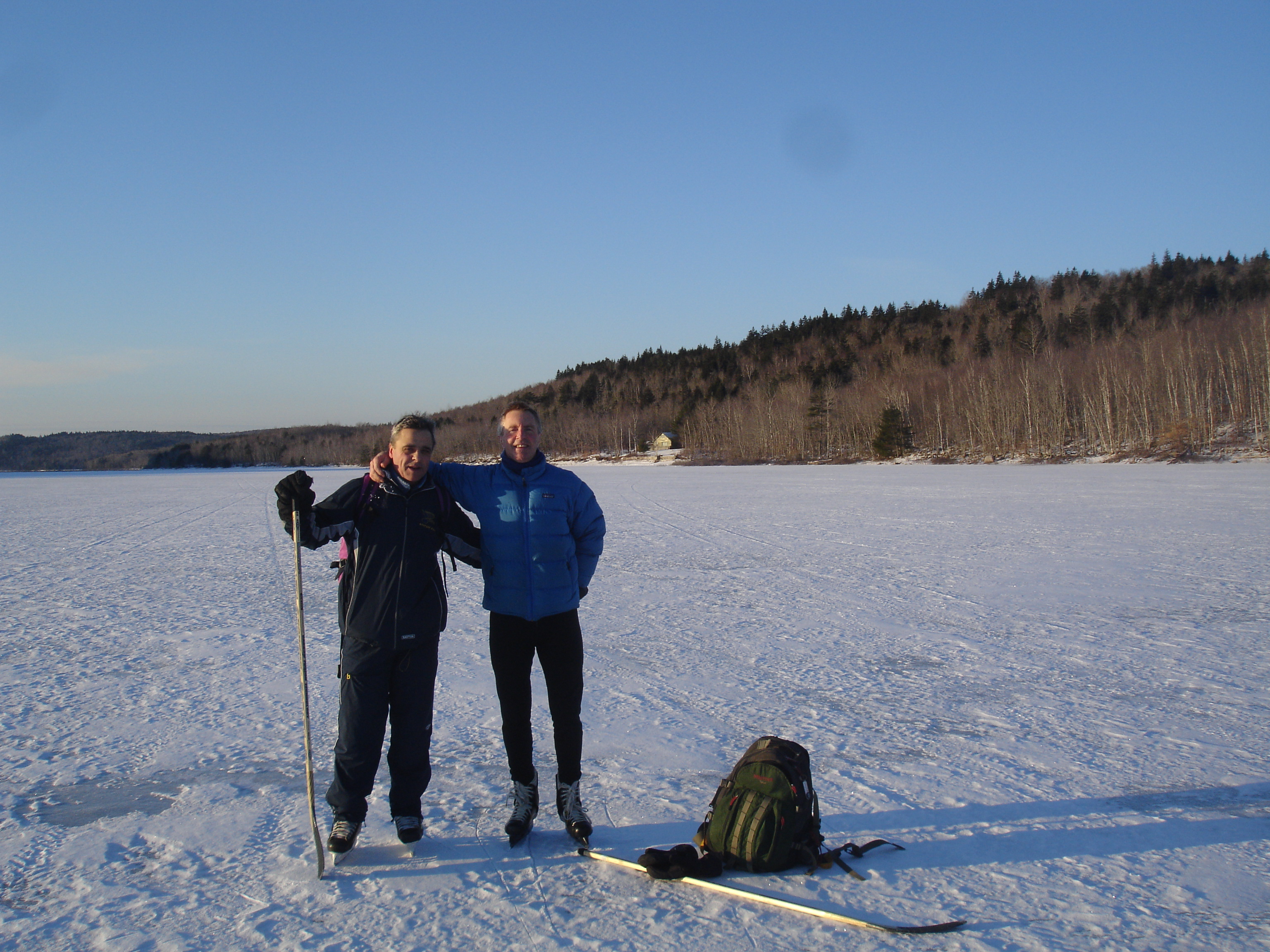 In the snow on Lake Panuke