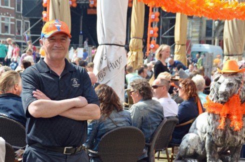 Even the lions wear orange on Koningsdag