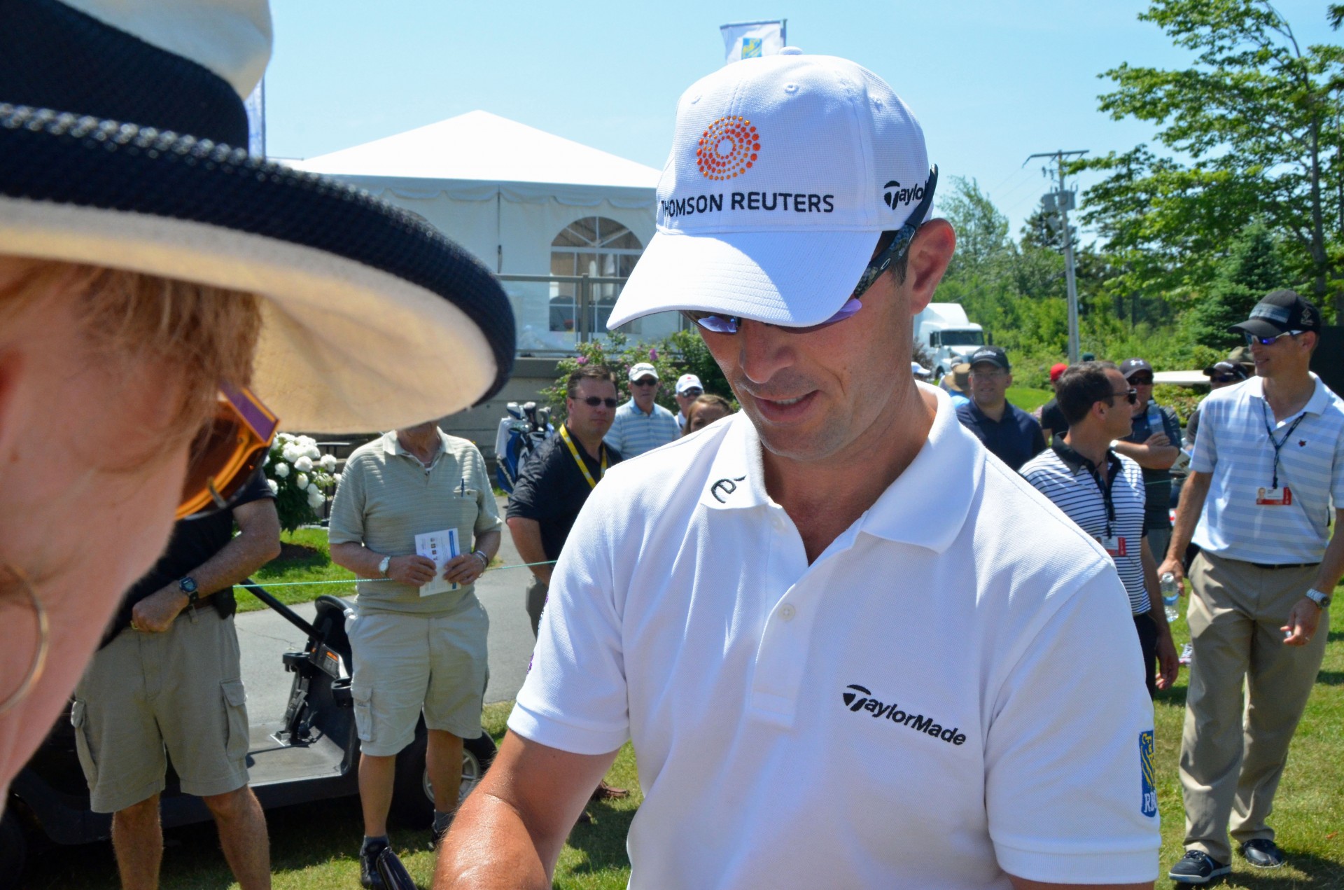 Mike Weir signing Alison's ticket at the RBC Canada Cup