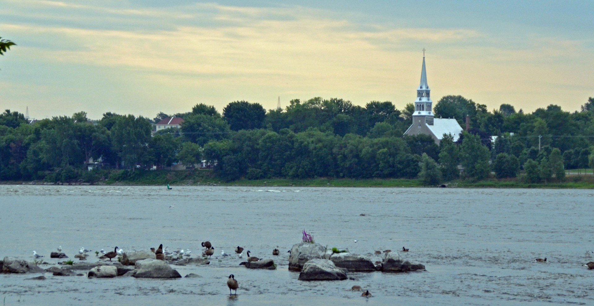 View across to Pointe aux Trembles from Laval