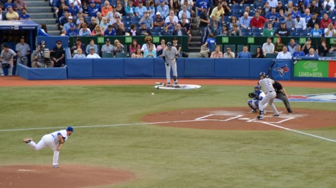 Derek Jeter faces Toronto Blue Jays pitcher Buehrle