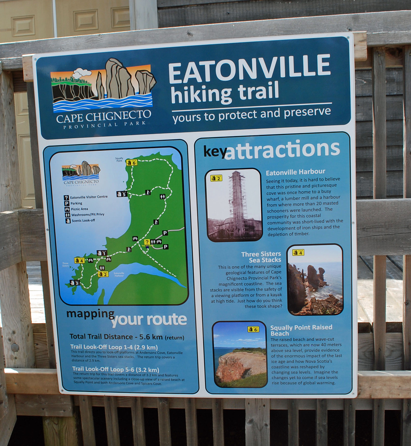 Eatonville Hiking Sign near Three Sisters