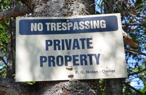 Nolan No Trespassing Sign