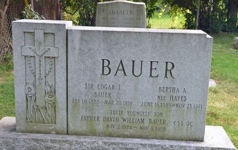 Father Bauer, Mount Hope Cemetery, Waterloo Ontario