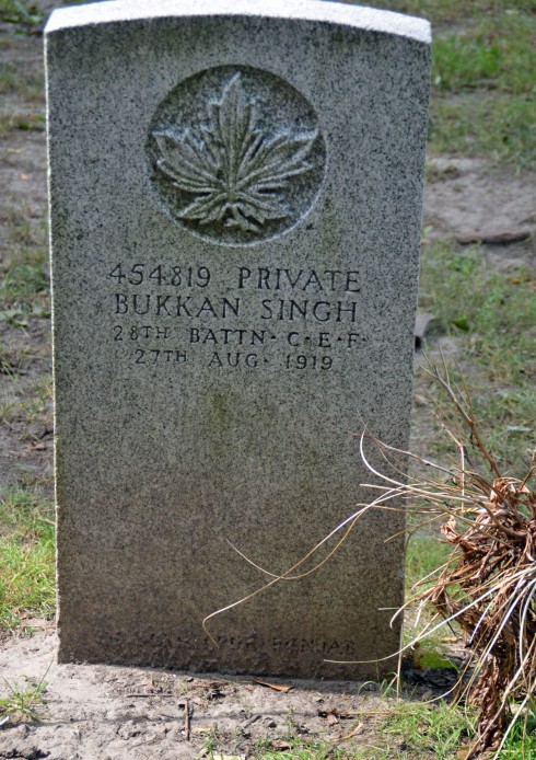 Private Singh, Mount Hope Cemetery, Waterloo Ontario