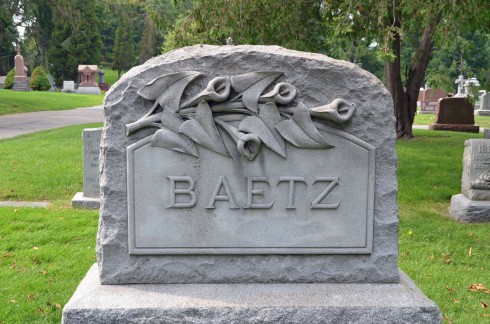 Sculptured Calla Lilies, Mount Hope Cemetery, Waterloo Ontario
