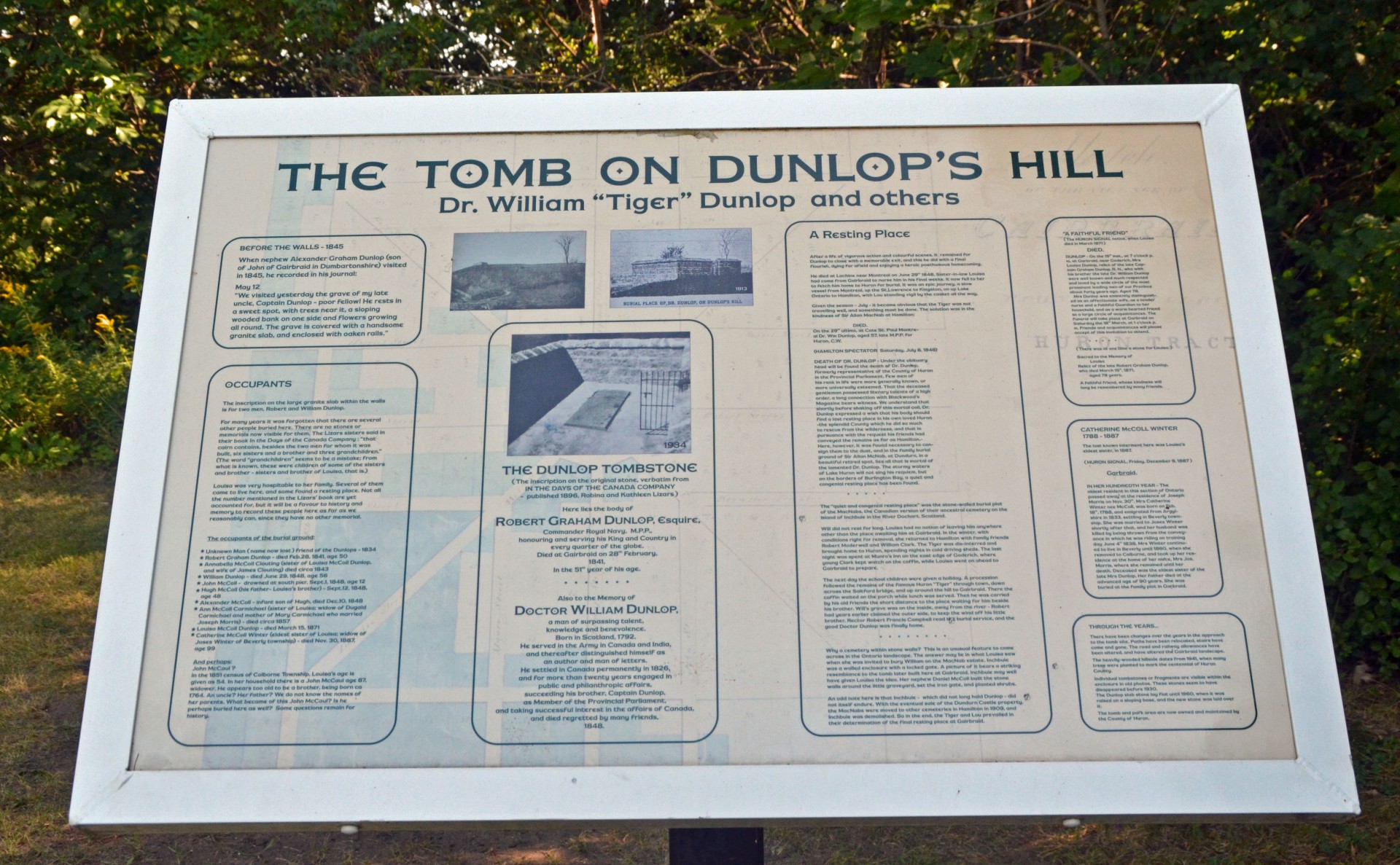 Tomb on Dunlop's Hill