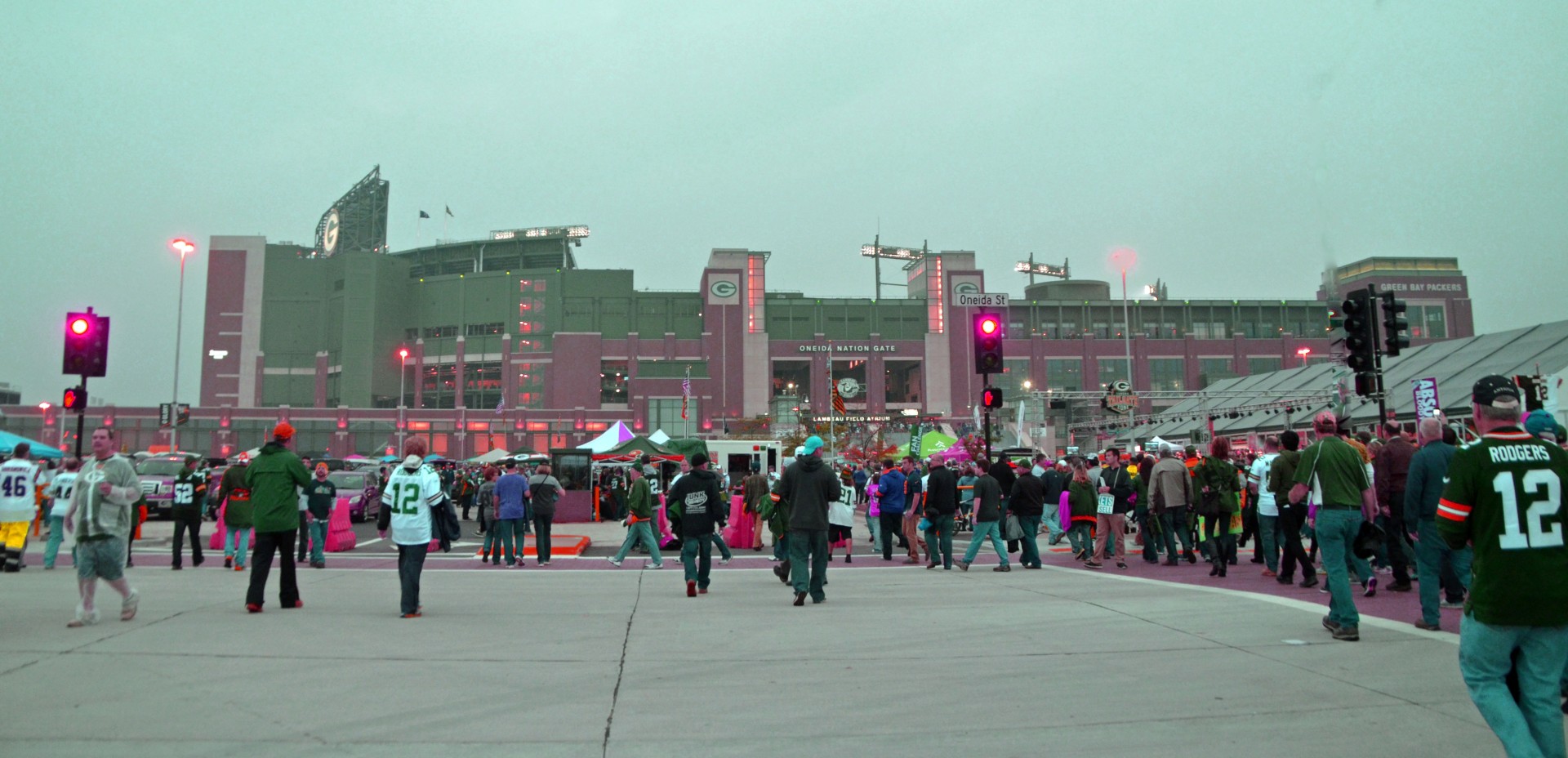 Heading to Lambeau Field