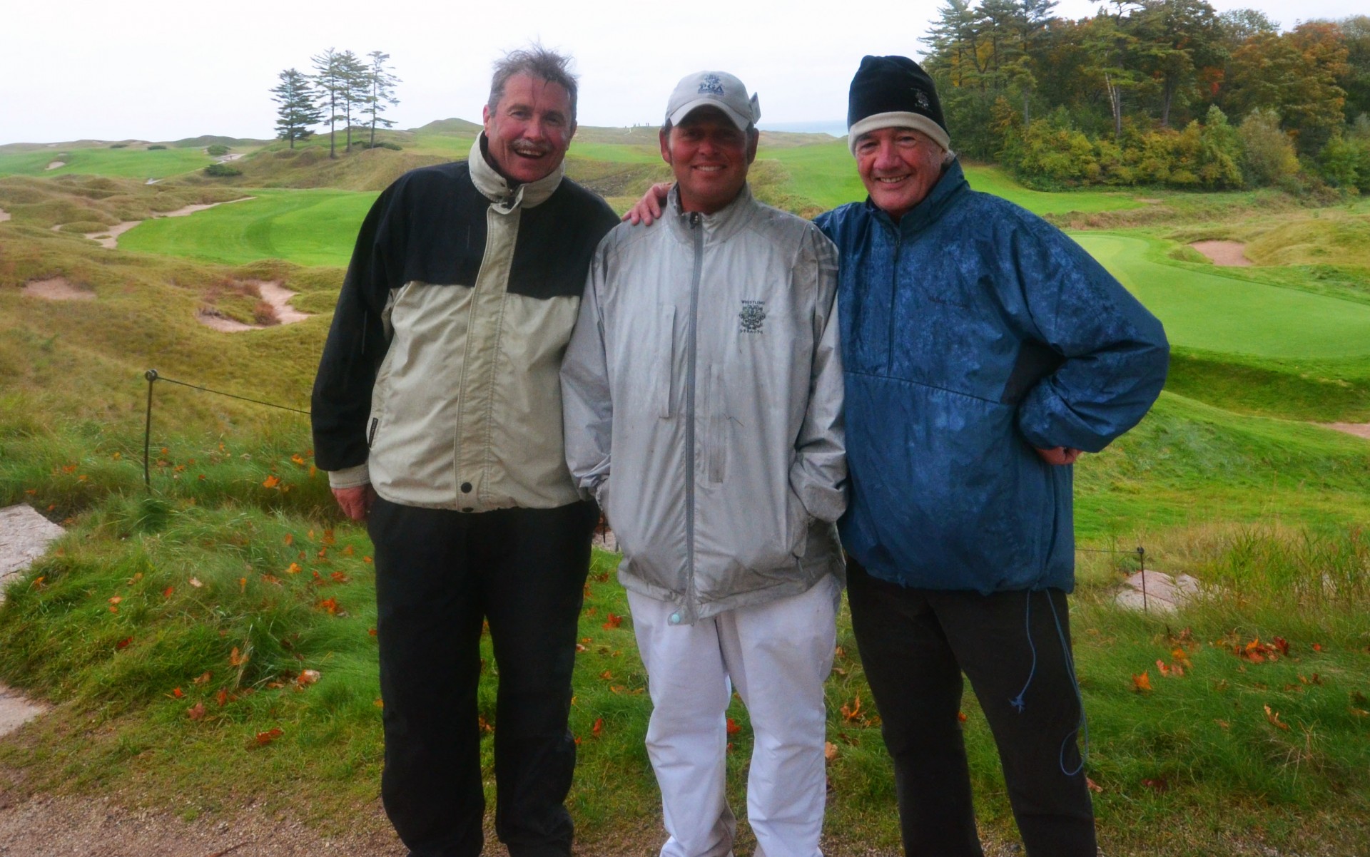 Brian, Dale and Scott Scheurell after playing Whistling Straits