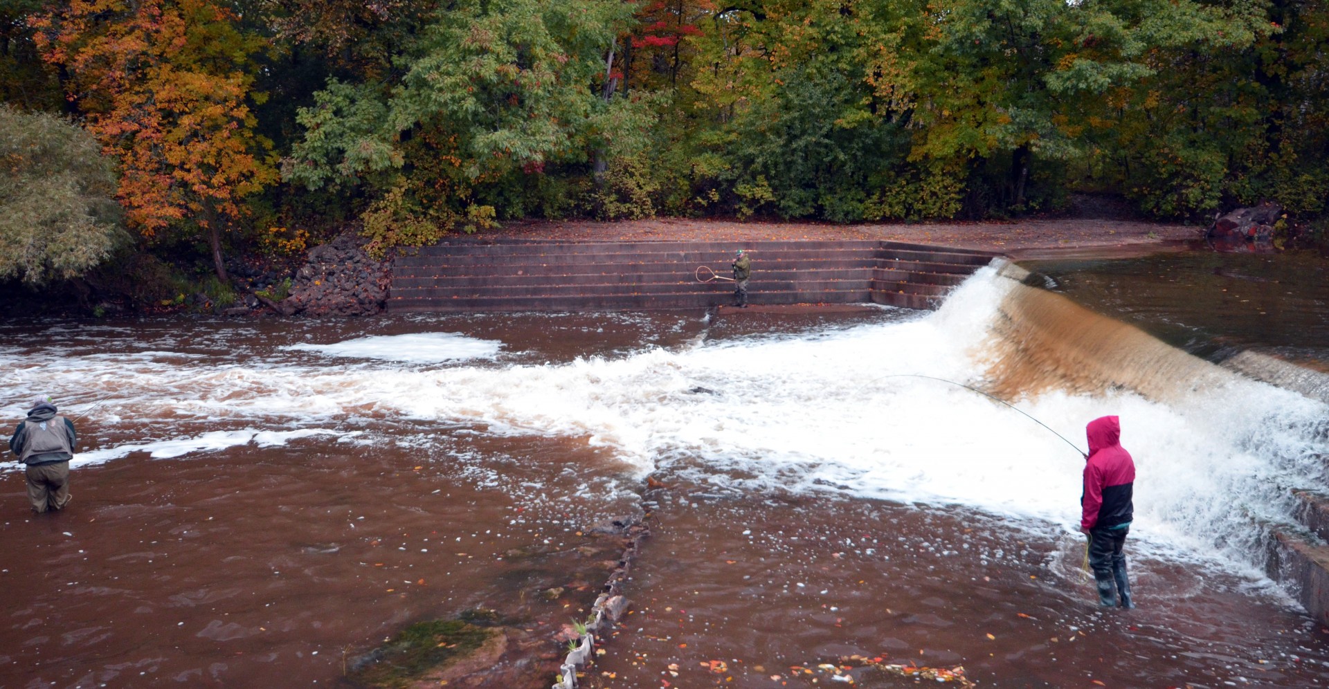 Salmon Fisherman at the dam, Blackwolf Run