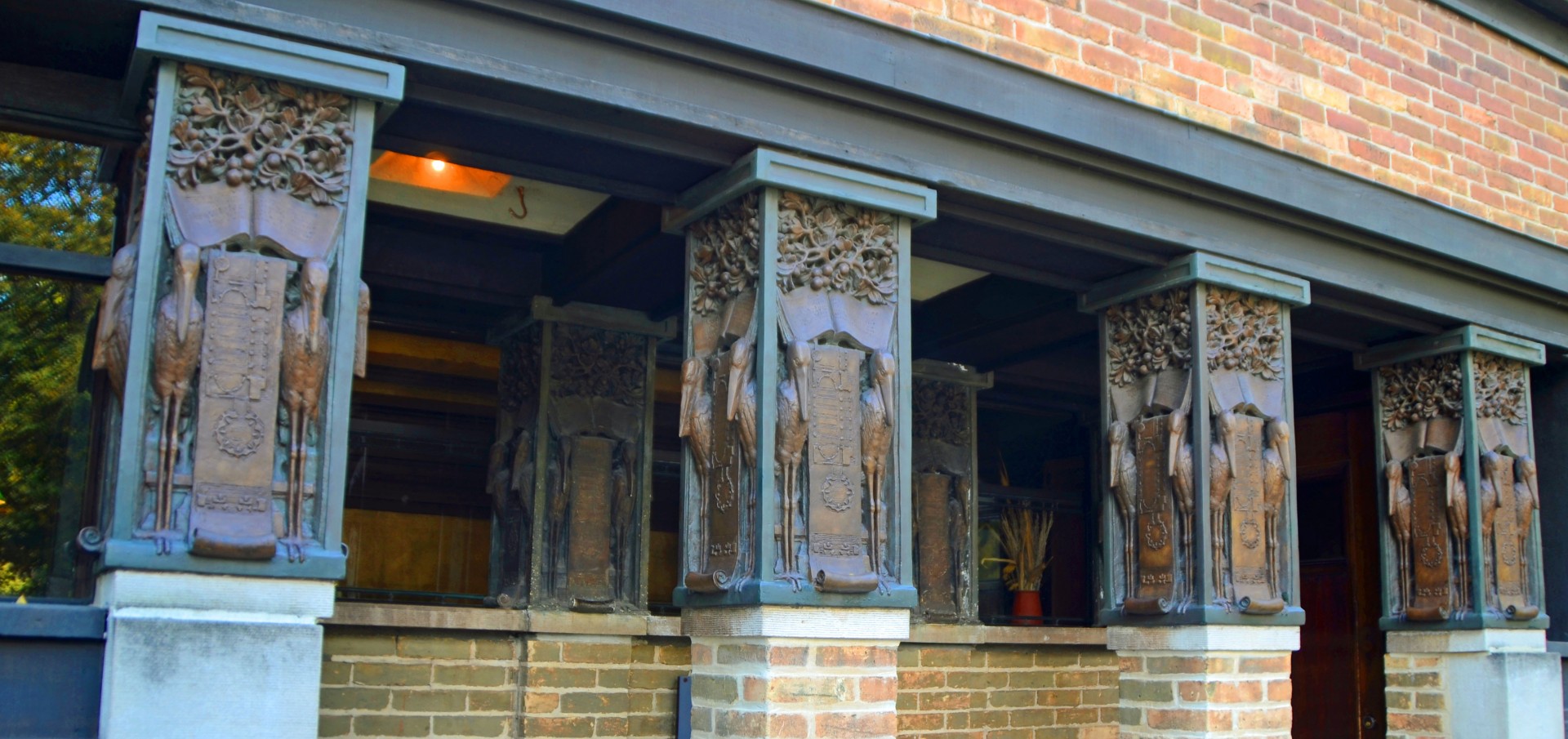 Stork Columns, Wright Studio, Oak Park