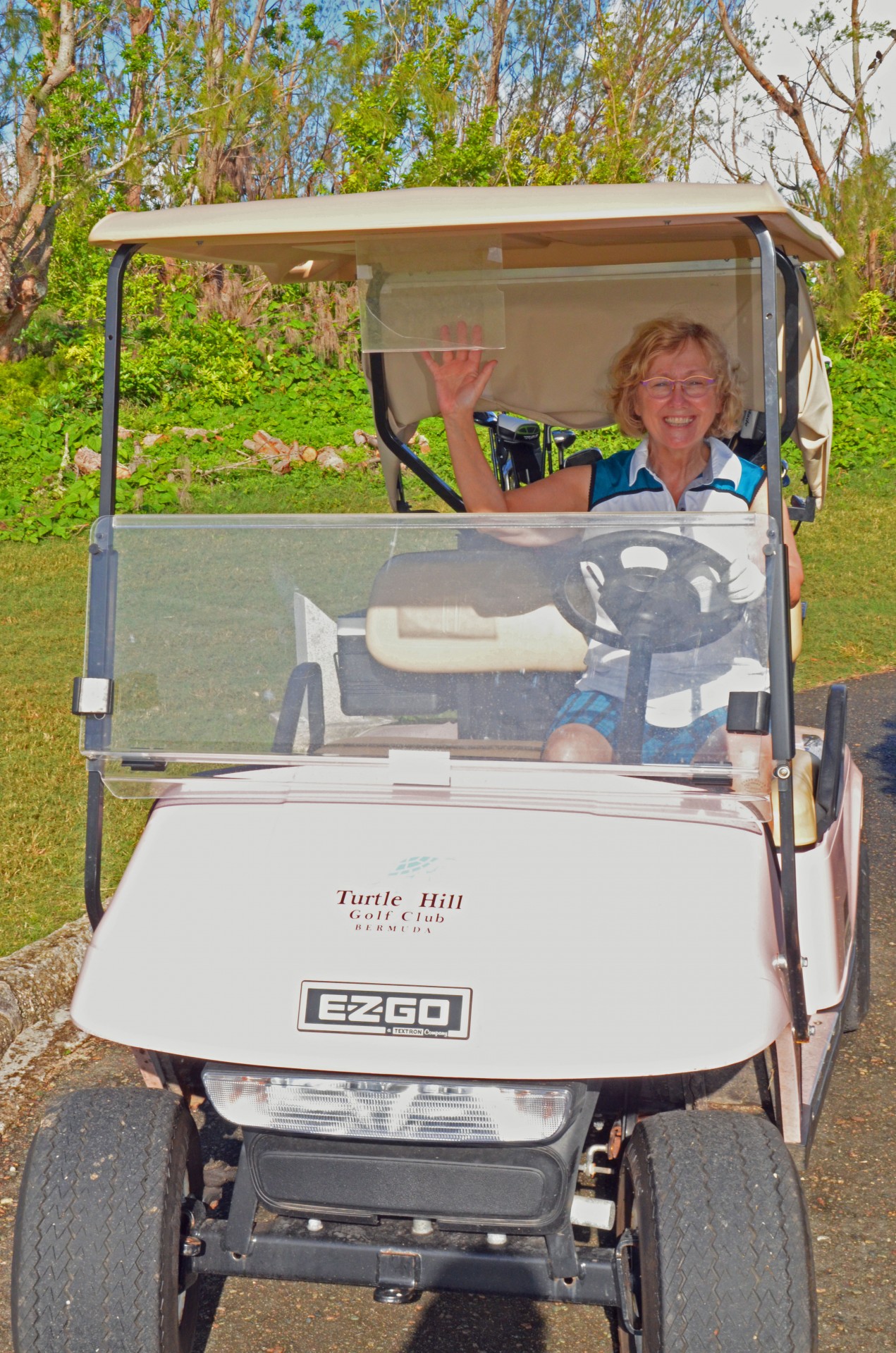 Pink Golf Carts at Turtle Hill