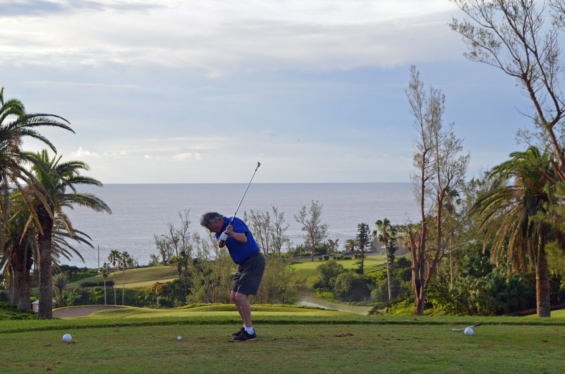 Teeing off on # 1, Turtle Hill