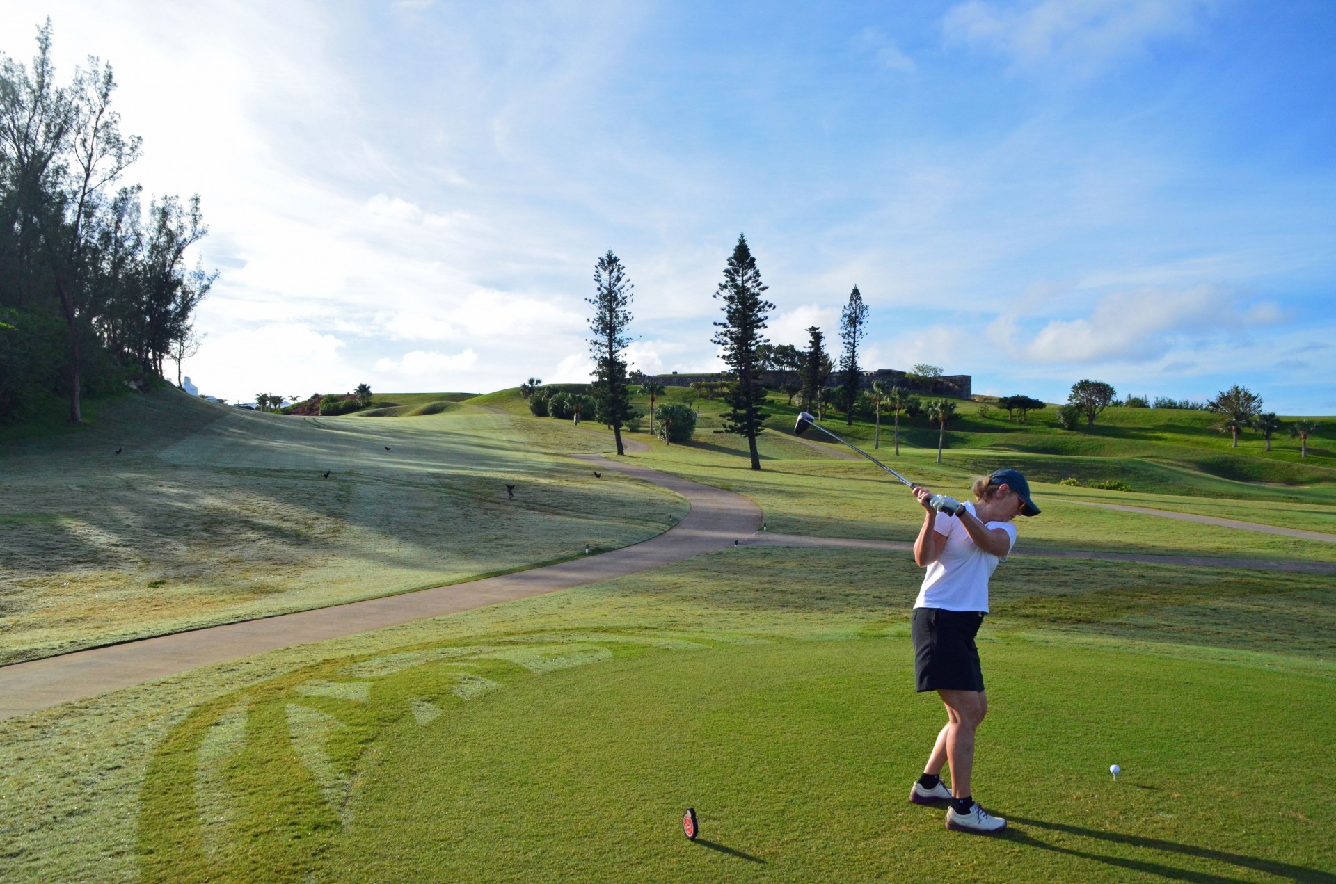 Teeing off on #14, Port Royal Golf Course