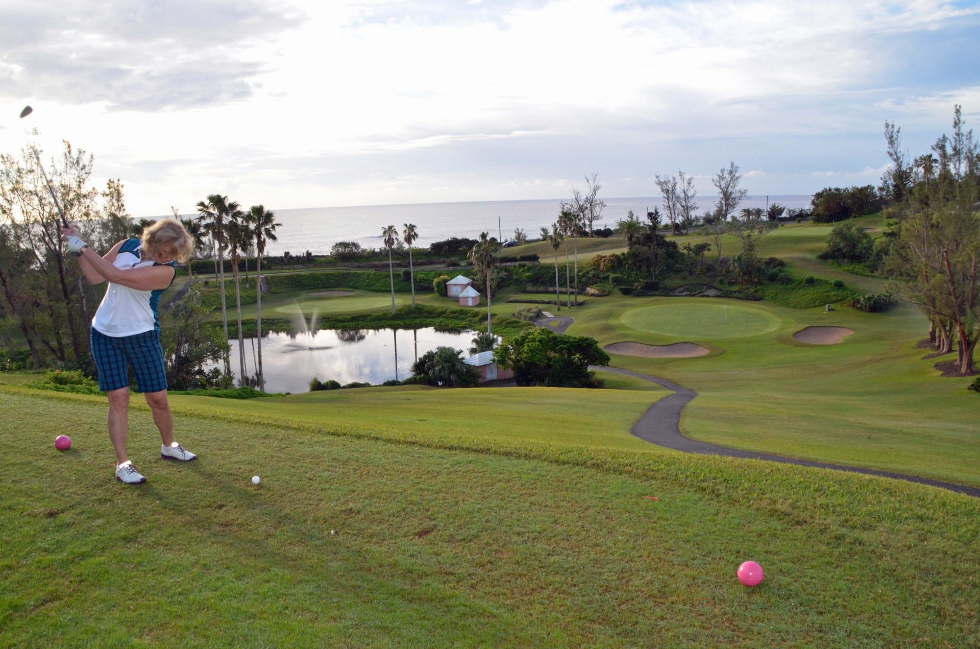 Teeing off on #2, Turtle Hill