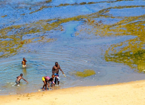 Touring Barbados - Barbadian Dad with his hands full