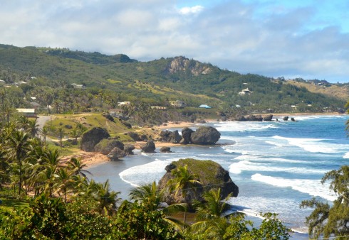 Touring Bathsheba - Bathsheeba Beach from above