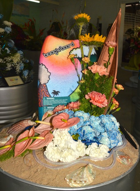 Boogie Board flower arrangement